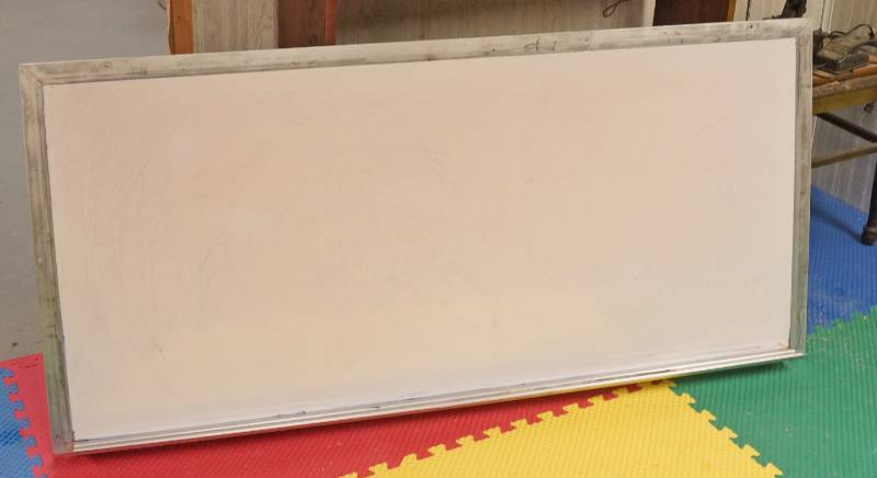 lot 2668 image: Long White Board w Marker Shelf across Bottom - Almost 5 wide