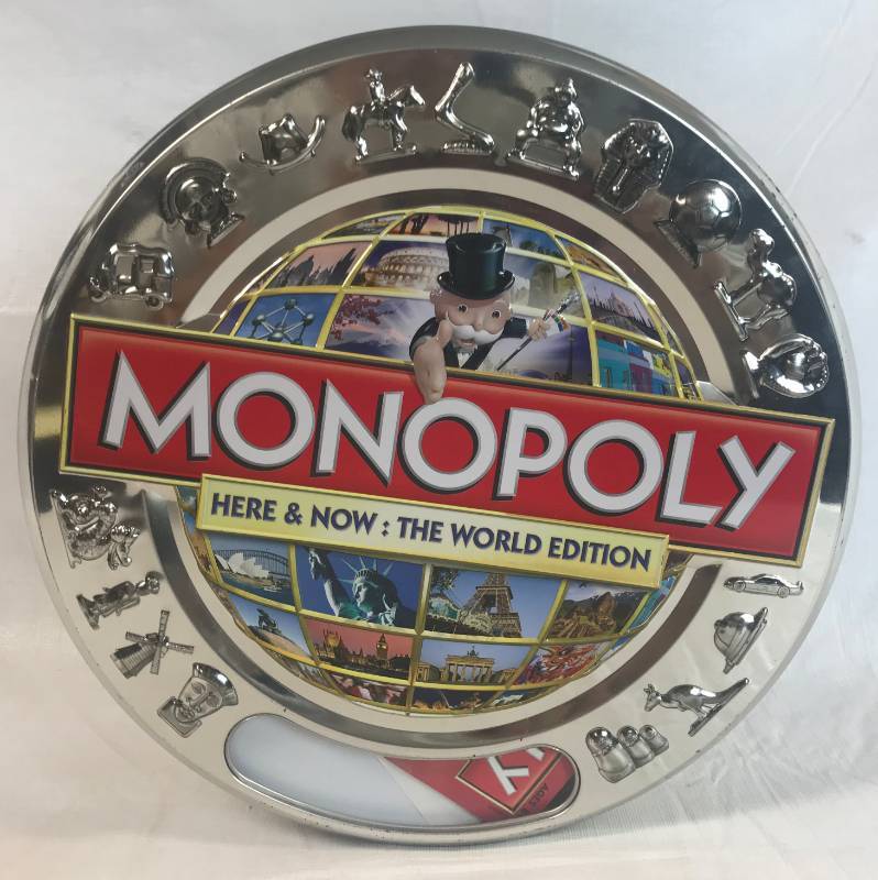 lot 3469 image: Game Night MONOPOLY - Here & Now The World Edition - in Collectible Tin