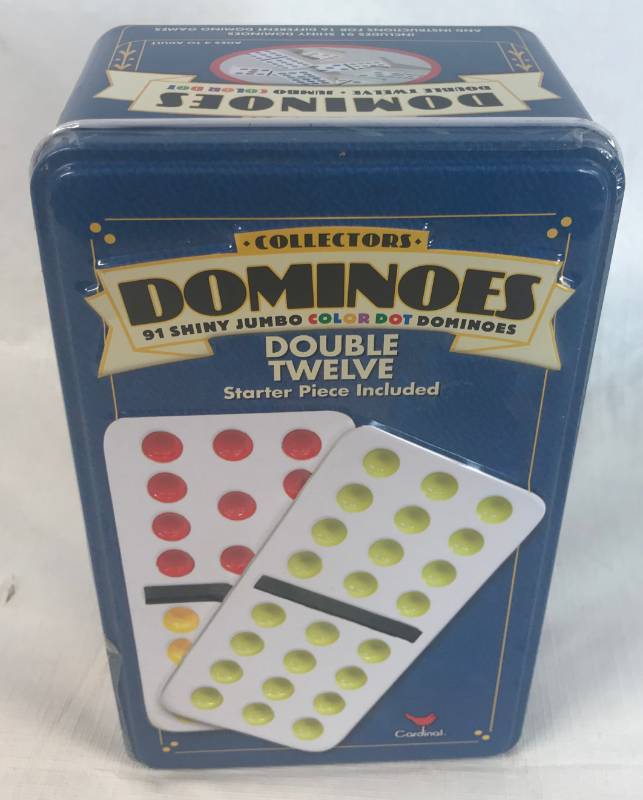 lot 3472 image: Game Night Collectors DOMINOES - Double Twelve - in Collectible Tin
