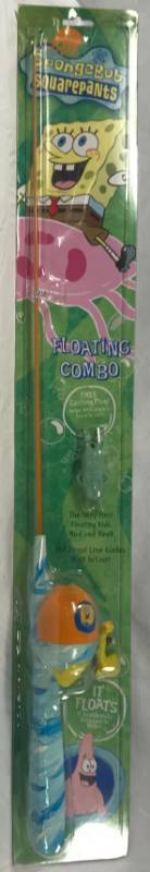 lot 3478 image: Zebco - The Very First FLOATING Kids Rod and Reel - Kid-Proof Line Guides - New In Package - Sponge Bob