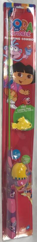 lot 3479 image: Zebco - The Very First FLOATING Kids Rod and Reel - Kid-Proof Line Guides - New In Package - Dora