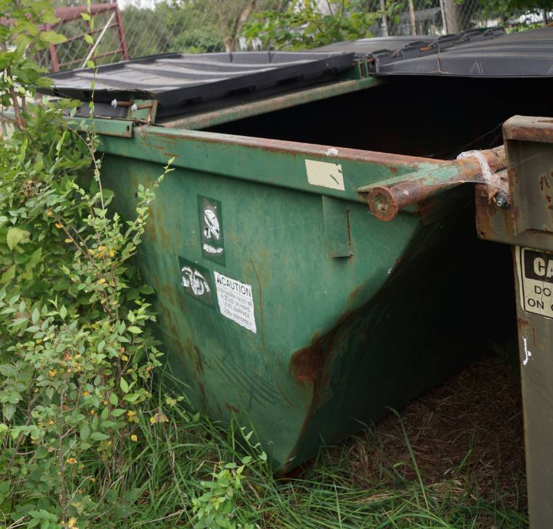 lot 3506 image: Steel Dumpster Bin - Use For Trash - Scrap Metal Storage - Burn Barrel  & More  WE CAN HELP LOAD