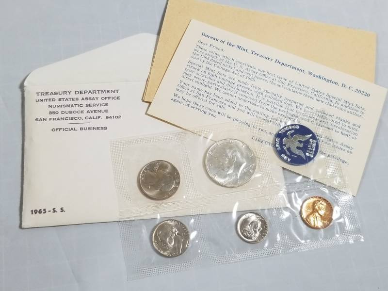 lot 8010 image: Beautiful  1965 S.S. Special Mint Set  12 Dollar is Partially Silver