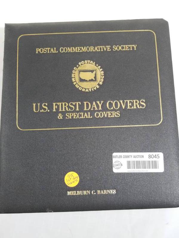 lot 8045 image: Album with (55) 1st Day Covers  Including 4 Bicentennial Sheets 1976