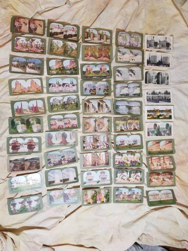 lot 8085 image: 50 - National Parks  International  Architecture  Culture  Stereo Views 3D Images  Cards