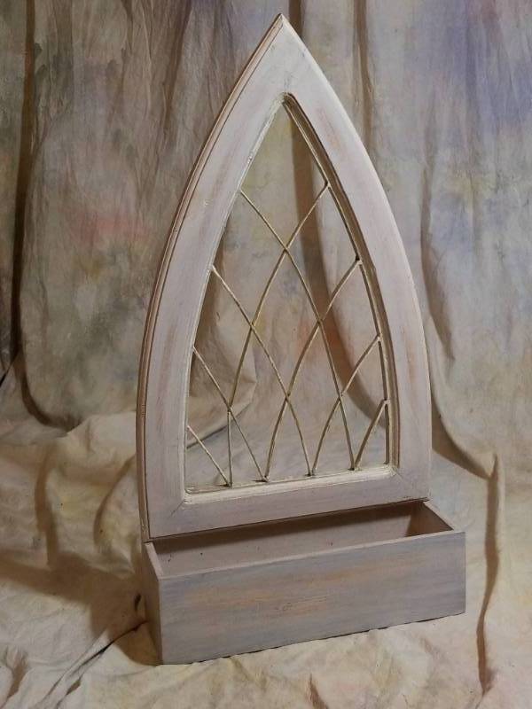lot 8088 image: Church Window Style Hanging Planter (24 Inches Tal) Very Nice