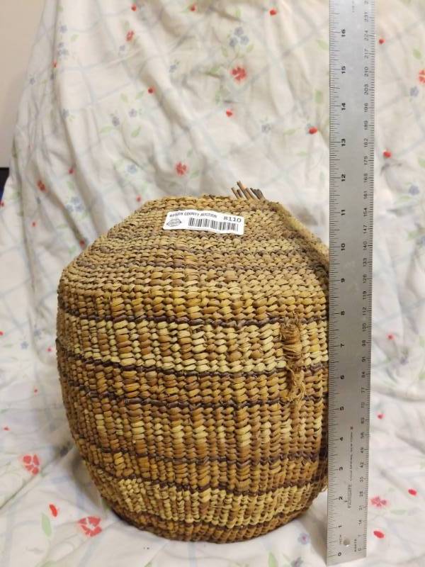 lot 8110 image: Large 11 Tall Woven Basket