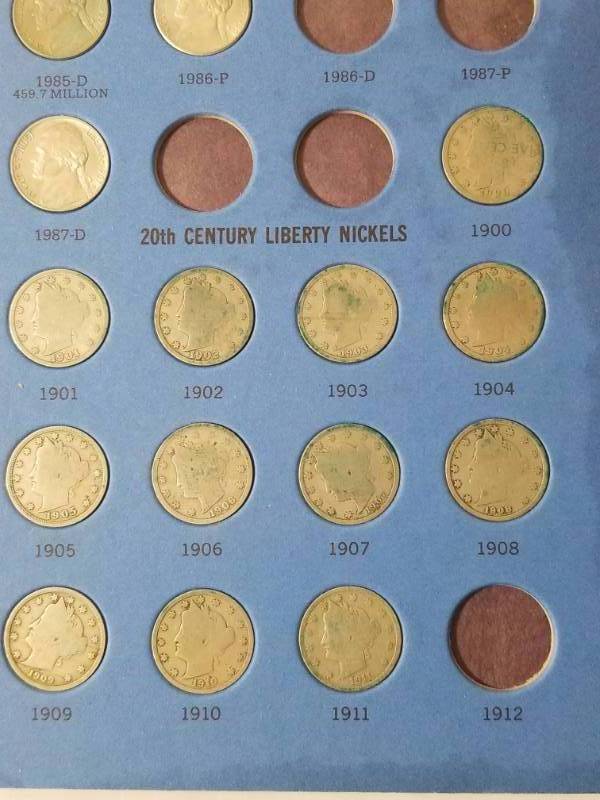 lot 8131 image: Lot of 12 U.S. V  Barber Nickels