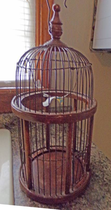 lot 9065 image: vintage bird cage