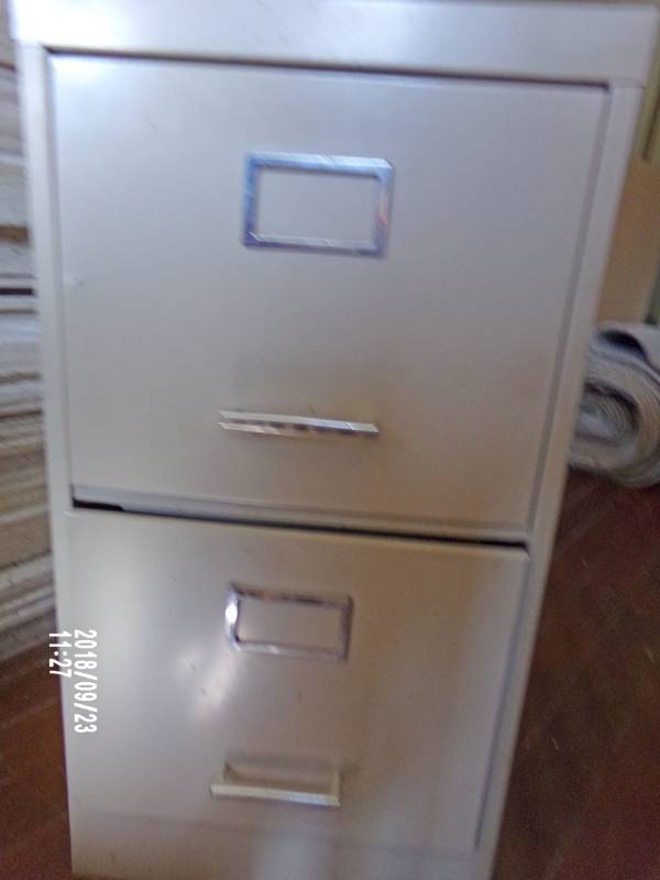 lot 9075 image: two drawer filing cabinet