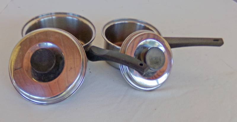 lot 9084 image: stainless pots and pans