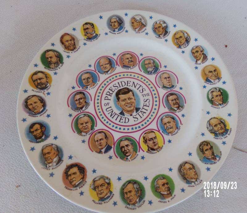 lot 9114 image: jfk collectable commemorative plate