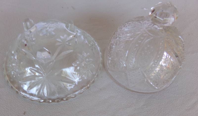 lot 9120 image: covered glass bowl
