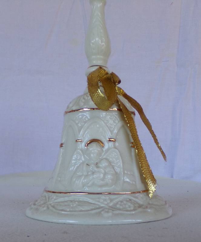 lot 9122 image: Christmas mother and son Christmas bell