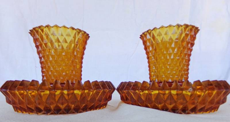 lot 9127 image: mosaic round candle holders