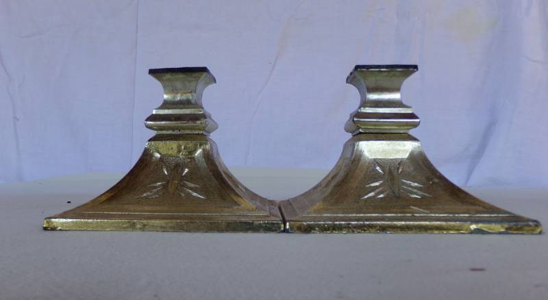 lot 9128 image: sterling silver candle holders