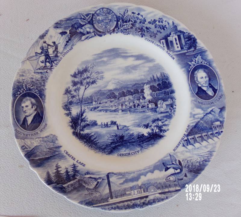 lot 9132 image: the Oregon plate collectable