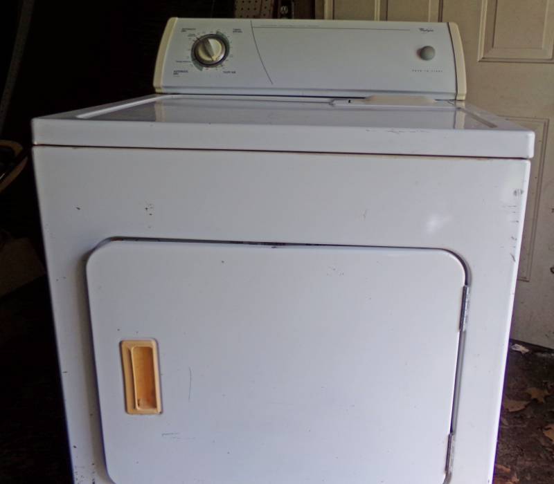 lot 9159 image: whirpool dryer - worked when uninstalled