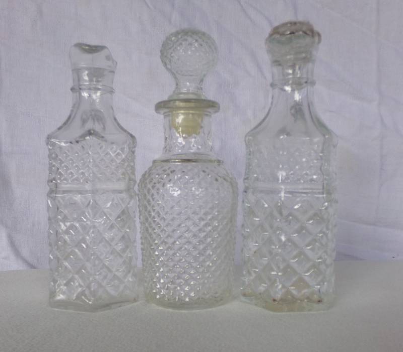 lot 9177 image: vintage vinegar bottles