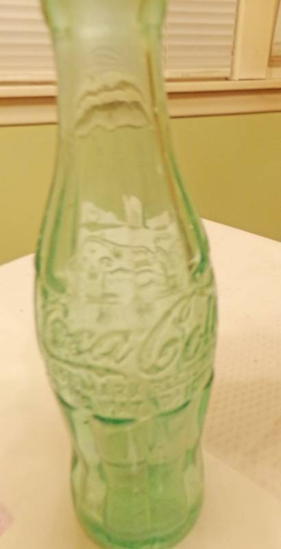 lot 9557 image: 6oz. Glass Coke Bottle From Bartlesville, OK