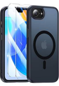 lot 28578 image: Magnetic Case Designed for iPhone 16e (6.1 inch), with 2X Clear Screen ProtectorsCompatible with MagSafe, Military-Grade Protection, Shockproof Protective Case for iPhone SE 4th (2025), Black