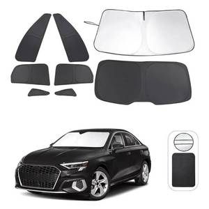 lot 28608 image: 8PCS Windshield Sun Shade Custom Fit for 2021-2024 Audi A3 Accessories Foldable Sunshade Side Rear Window Shade Cover Full Set Privacy Protection Keeps Car Cool