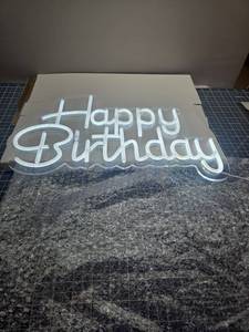 lot 28635 image: LED Happy Birthday Neon Sign 16x10