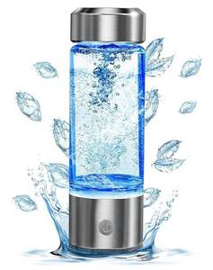 lot 28640 image: 2025 New Hydrogen Water Bottle, Rechargeable Hydrogen-Rich Water Generator Machine with SPE PEM Technology,for Home Office Travel Fitness Drinking, Portable, Glass, Stainless Steel, 450ml