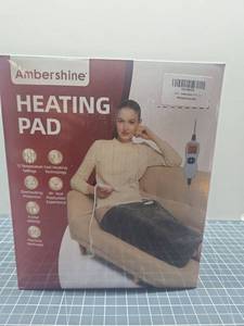 lot 28657 image: Ambershine Electric Heating Pad with Multiple Settings Red