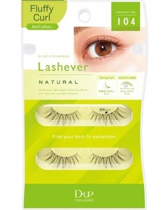 lot 28665 image: Lashever Natural Fluffy Curl False Eyelashes #104. 2 Pairs