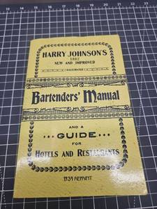 lot 28700 image: Harry Johnsons 1882 Bartenders Manual - 1934 Reprint Edition