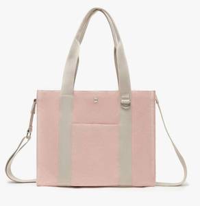lot 28708 image: Canvas Tote Bag for Women with Pockets Bag Pink