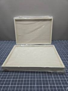 lot 28716 image: Ring Holder Display Trays  Velvet Jewelry Trays Organizer for Drawers, Jewelry Drawer Inserts Container Display Case Storage Insert Holder for Jewelry Box Drawer Dresser (Beige