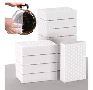 lot 28718 image: 10 Pack Extra Thick Magic Sponge Eraser,Household Cleaning Melamine Sponge Foam, No Scratches Cleaning Sponge,Multi-Purpose Bathroom,Floor, Kitchen, Pots and Pan