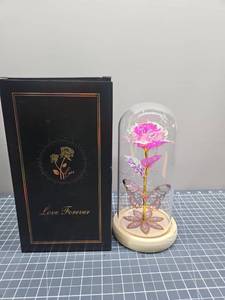 lot 28761 image: Enchanted Galaxy Rose in Glass Dome