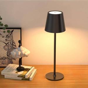 lot 28770 image: Cordless Table Lamps Rechargeable, 3 Adjustable Height, 5000mAh Battery Operated, 3 Colors Smooth Dimming, Portable LED Waterproof Table Lamp for Dining, Bedroom, Outdoor- Black