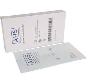 lot 28772 image: AHS American Hospital Supply Medical Sterilization Pouches  Sterilizer Bags with Self Seal Label Markings Autoclave Pouches Box of 200 (7.5 x 13 in)