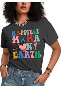 lot 28773 image: Flafens Mama Shirt for Women - Mom Graphic T Shirt Short Sleeve Crewneck Cute XL