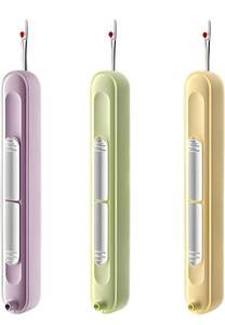 lot 28788 image: Upgraded 2 in 1 Automatic Needle Threaders Seam Ripper,Quilting Supplies Sewing Kit,Quick Sewing Machine Loop Needle Threaders (3PCS-PurpleGreenYellow)