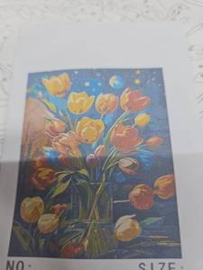 lot 28799 image: Tulips Paint by Numbers Kit - Night Sky Edition. On Canvas