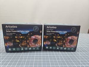 lot 28806 image: Lot of 2 Ariceleo Solar-Powered Fairy Lights - 32.4ft