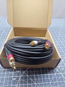 lot 28817 image: Premium 32.9ft RCA Audio Cable Male to Male Double
