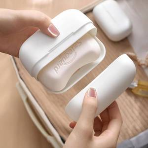 lot 28840 image: Travel Soap Case Leak Proof Soap Dish with Silicone Tape Lid Soaps Holder with Cover-Bar Soaps Travel Case-Bar Soap Holder for Traveling, Soap Dish for Shower, Bathroom, Gym, School, Camping