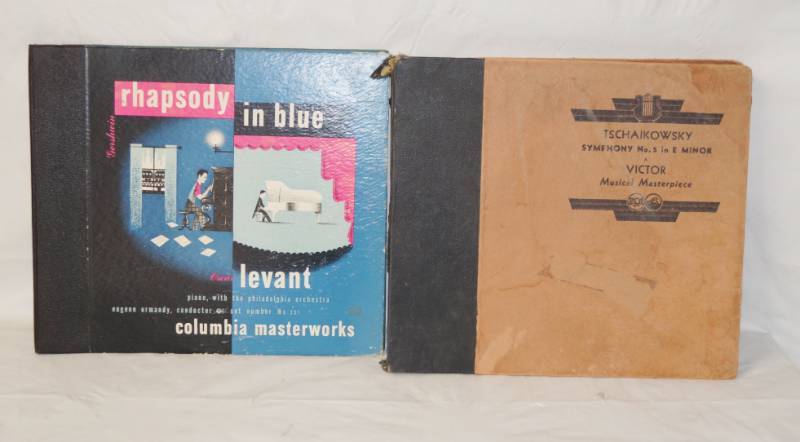 lot 6071 image: Lot of 2 Vintage Record Album Compilations - Rhapsody in Blue & Tchaikovsky - WOW See photos