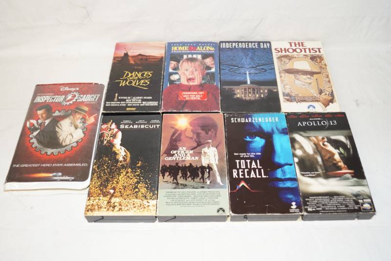 lot 6072 image: Lot of 9 Collectible VHS Movies