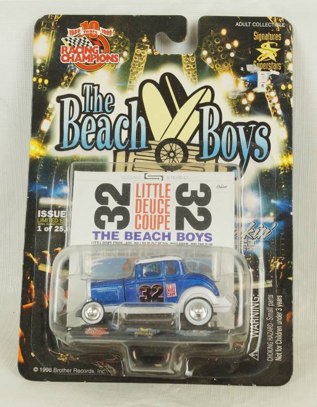 lot 6040 image: Racing Champions The Beach Boys 32 Little Deuce Coupe Collector Car - New in Package - GIFT ALERT