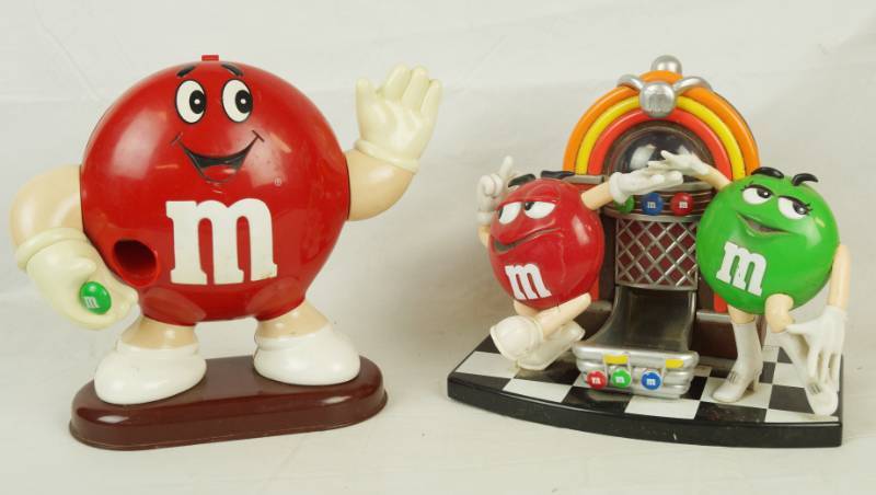 lot 6044 image: Lot of 2 Collectible M & M Dispenser Machines