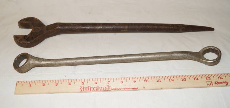 lot 6005 image: Lot of 2 Wrenches - One is older with an H in a shield COOL