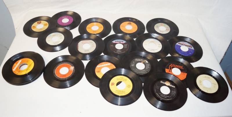 lot 6007 image: Lot of 45 Records - Lots of Classic Rock STYX, Journey, Rolling Stones, B5000 Adams, The Kinks and More