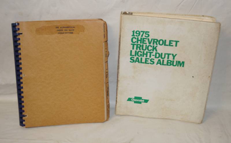 lot 5886 image: Vintage 1975 Chevy Truck Sales Albums - Groovy